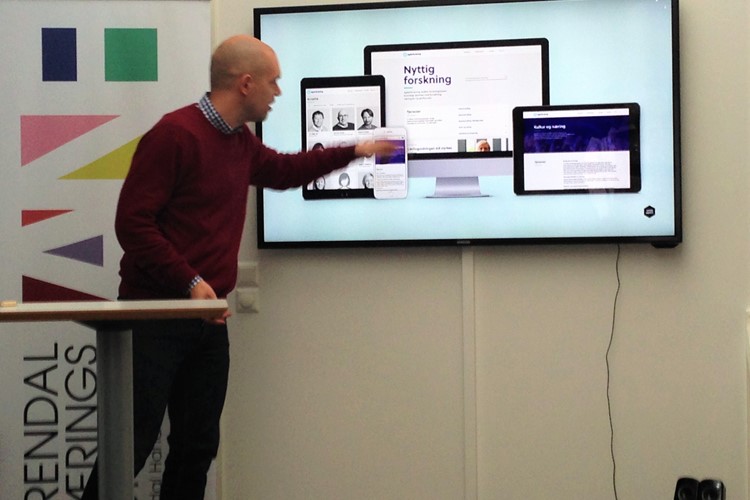 Alexander fra Innoventi forklarte på en god måte hvordan de sammen med kunden arbeider frem en hjemmeside.